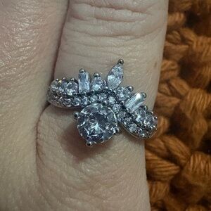 Elegant Silver Diamond Ring